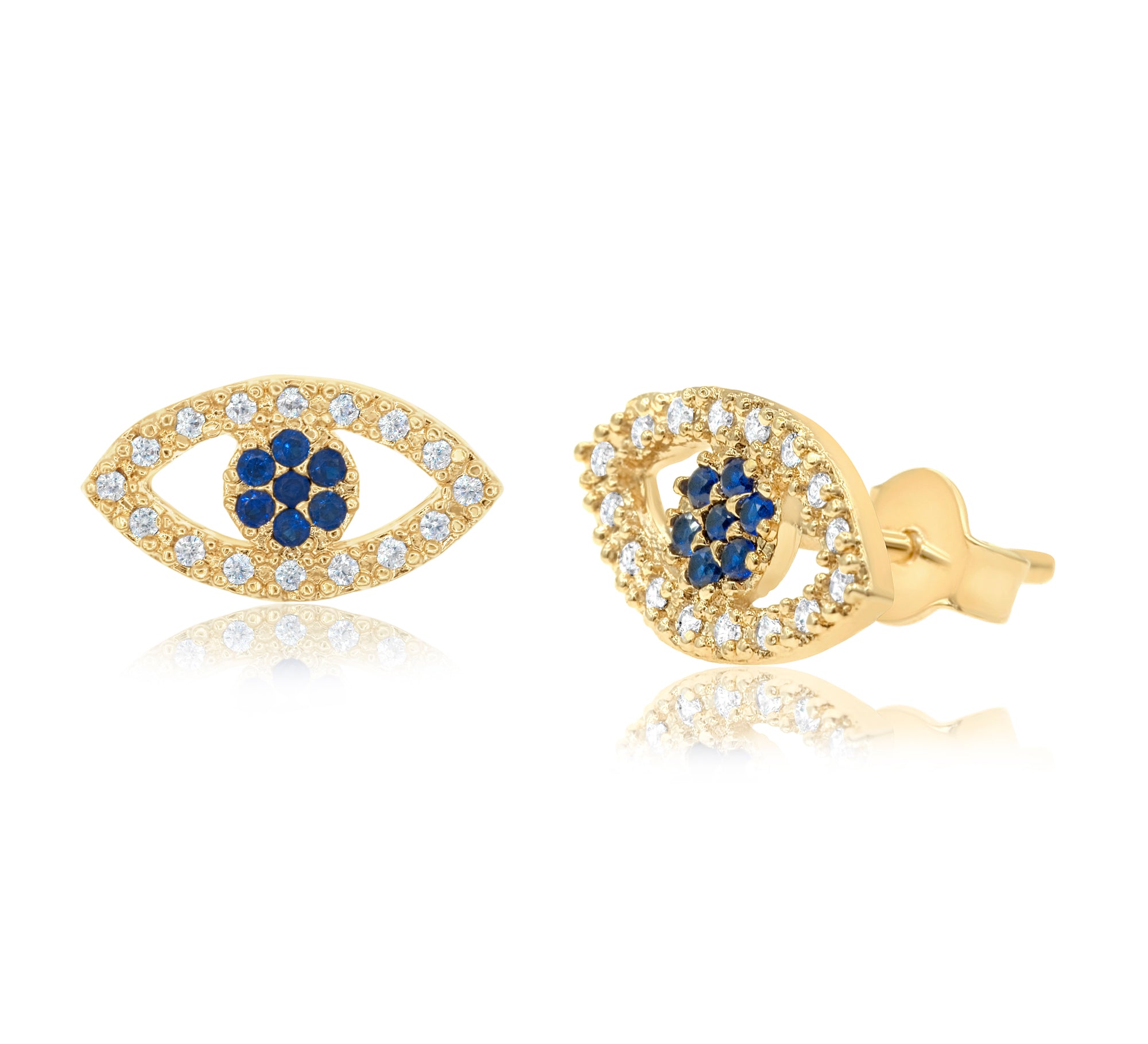 Pave Evil Eye Studs