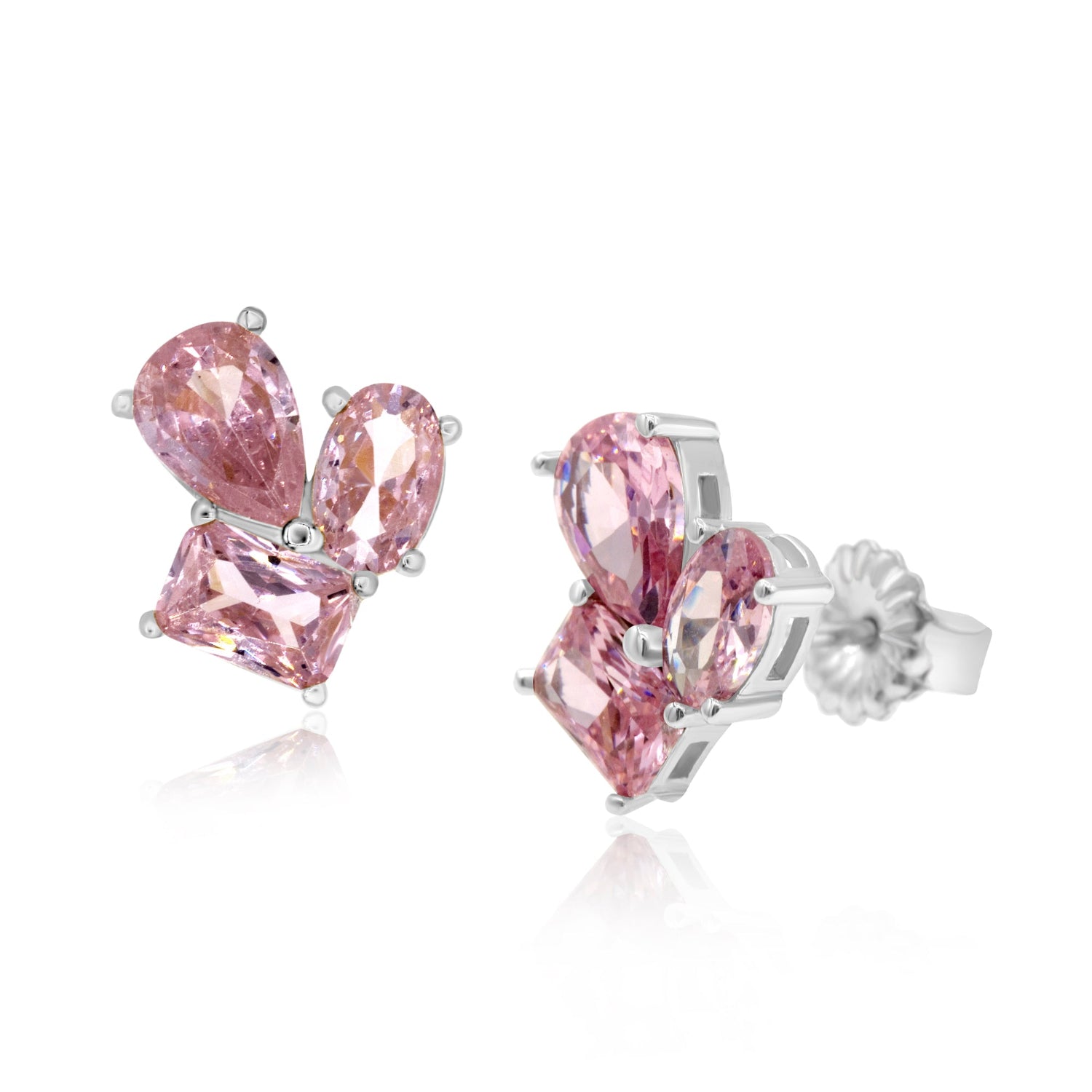 Multi Shape 3 Stone Studs