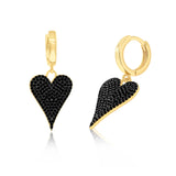 Pave Heart Earrings