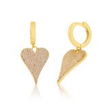 Pave Heart Earrings