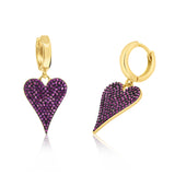 Pave Heart Earrings