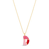 Enamel Initial Retro Necklace
