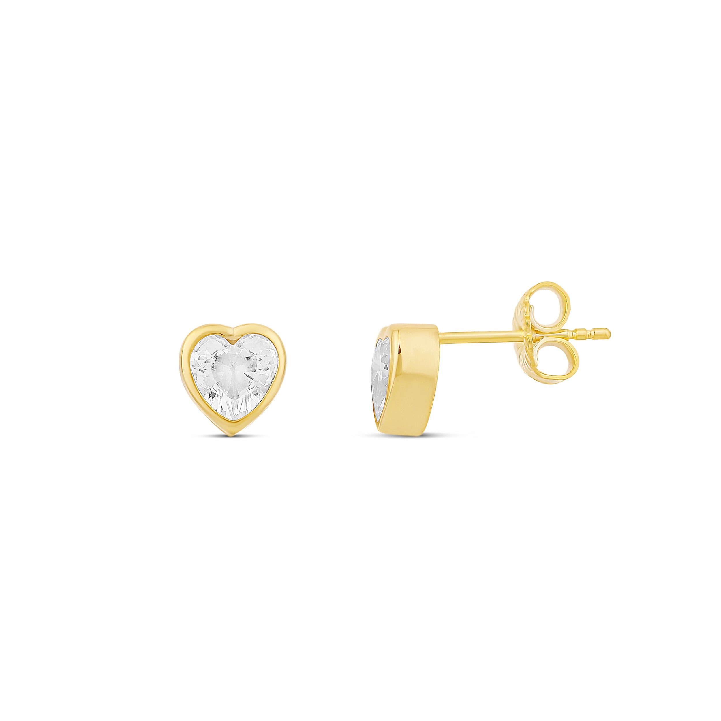 Fancy Shape Bezel Set Stud