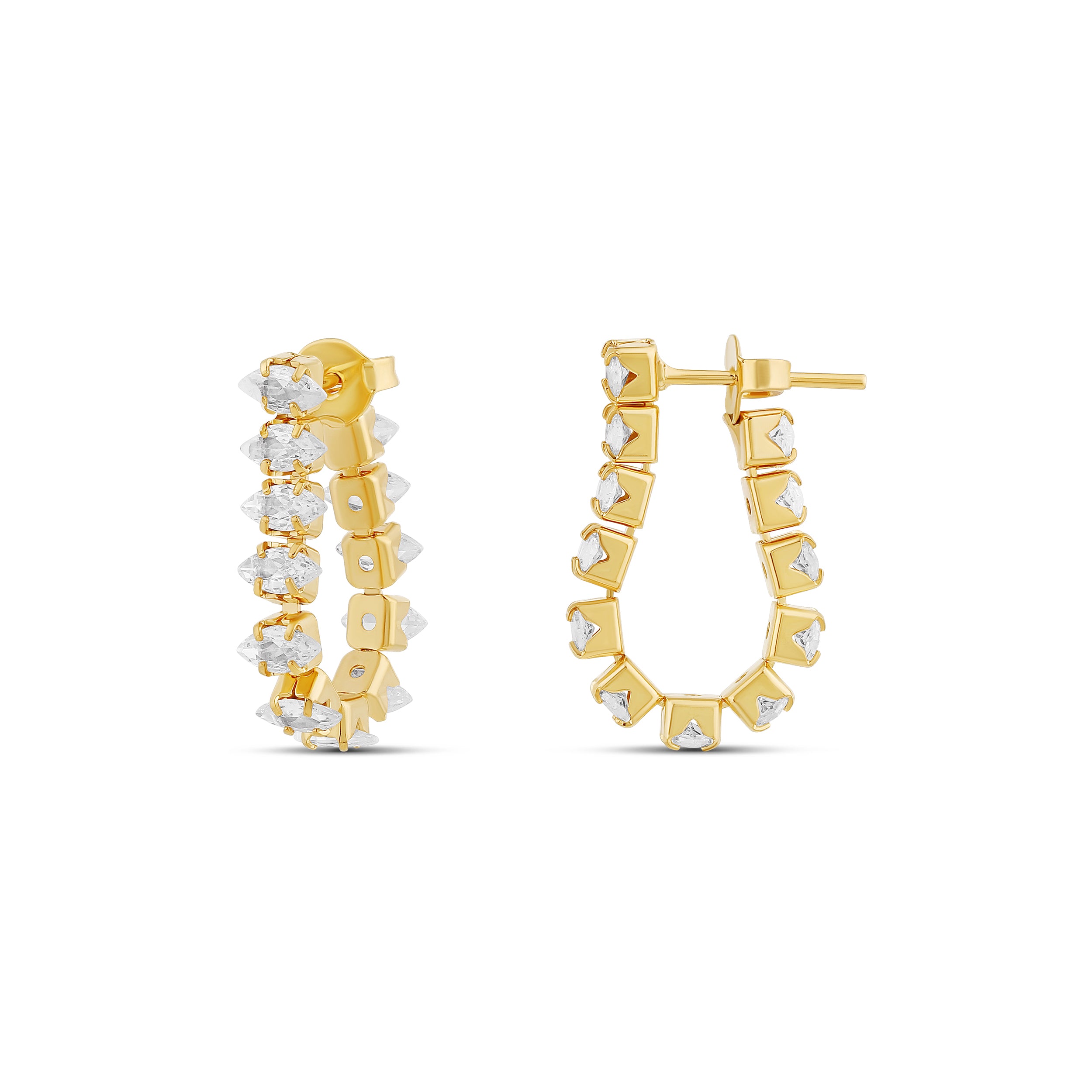 Marquis Shape Drop Earrings