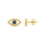 Pave Evil Eye Studs