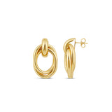 Twisted Oval Drop Earrings