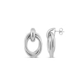 Twisted Oval Drop Earrings