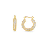 Small Pave Hoops