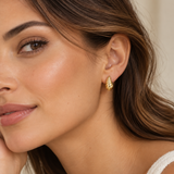Textured Tear Drop Hoops