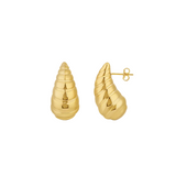 Textured Tear Drop Hoops