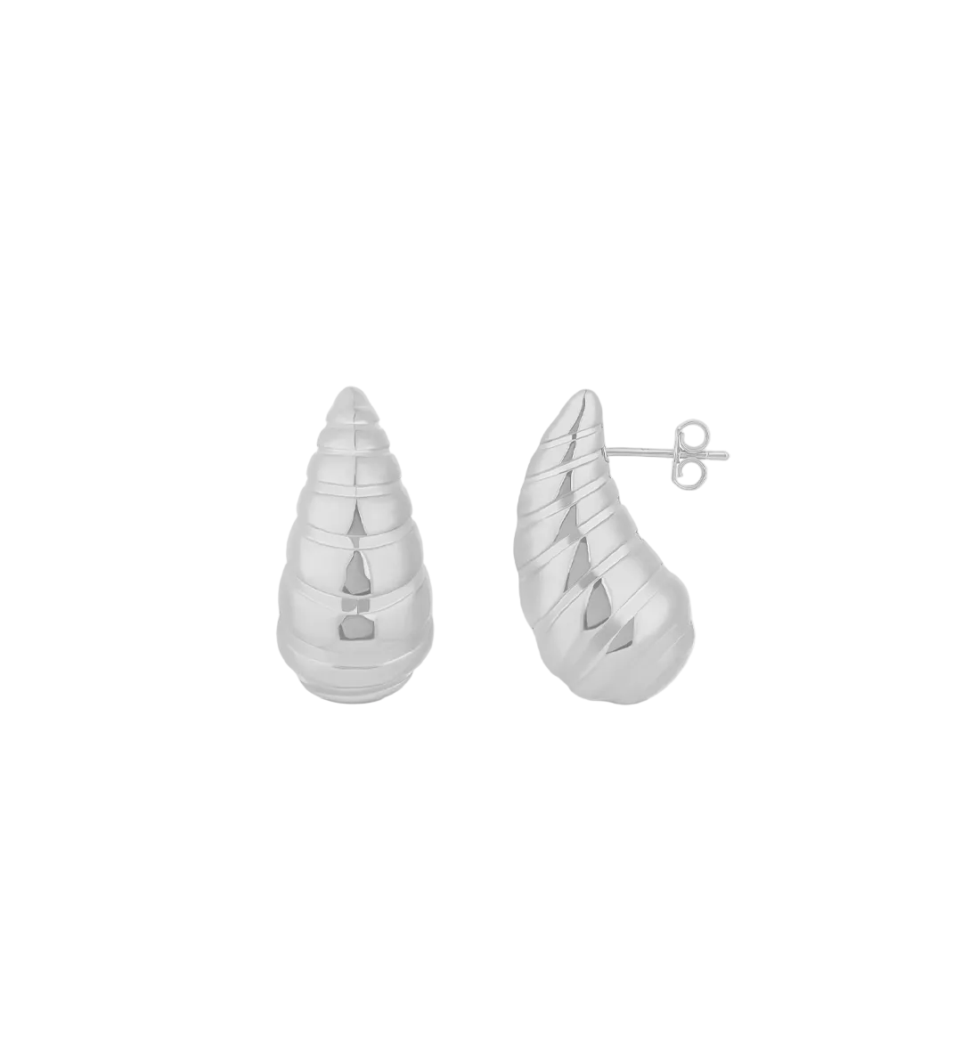 Textured Tear Drop Hoops