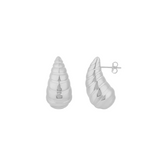 Textured Tear Drop Hoops