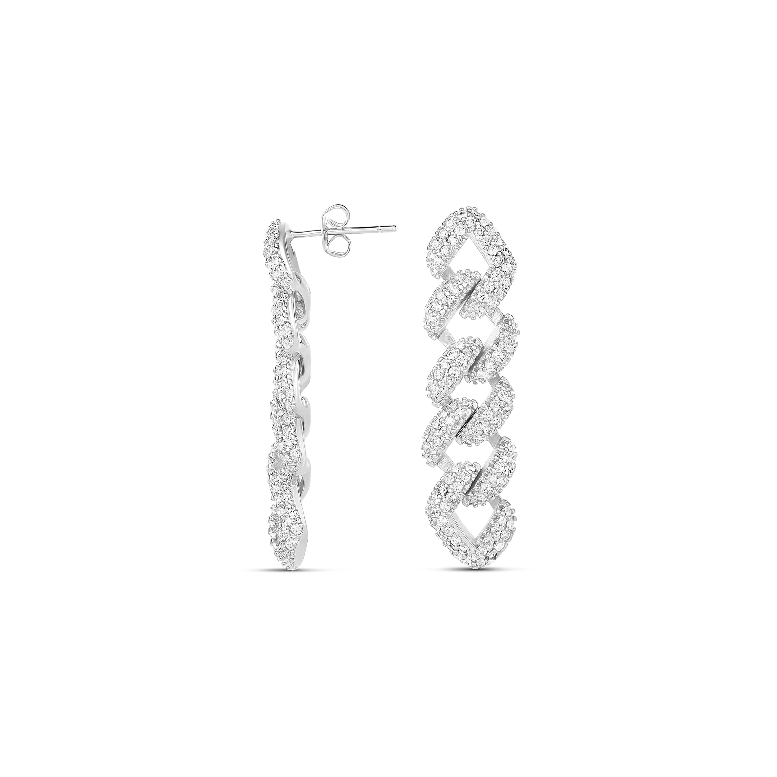 Pave Cuban Earrings
