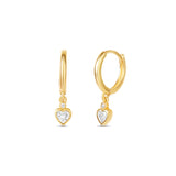 Mini Bezel Drop Earrings