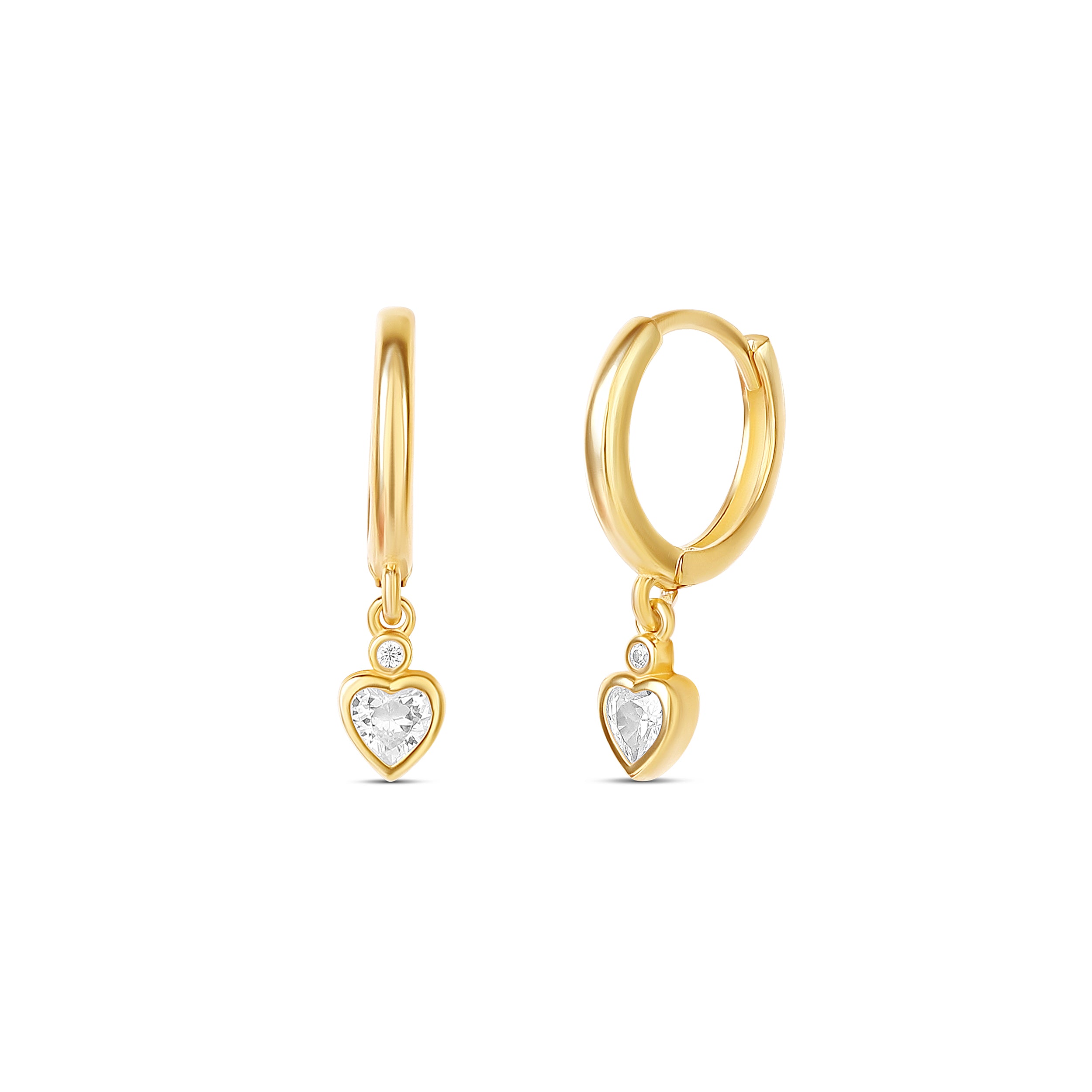 Mini Bezel Drop Earrings