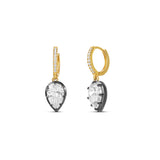 Pave Huggie Pear Drops