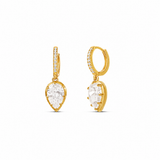 Statement Pave Huggie Pear Drops