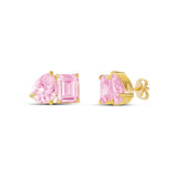Two Stone Prong Set Earrings