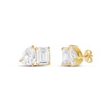 Two Stone Prong Set Earrings