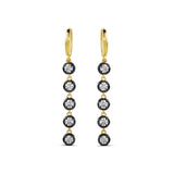 Victorian Style Round Drop Earrings