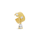 Pear Drop Fluted Ear Cuff