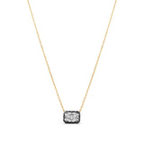 Black Rhodium Emerald Necklace