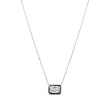 Black Rhodium Emerald Necklace