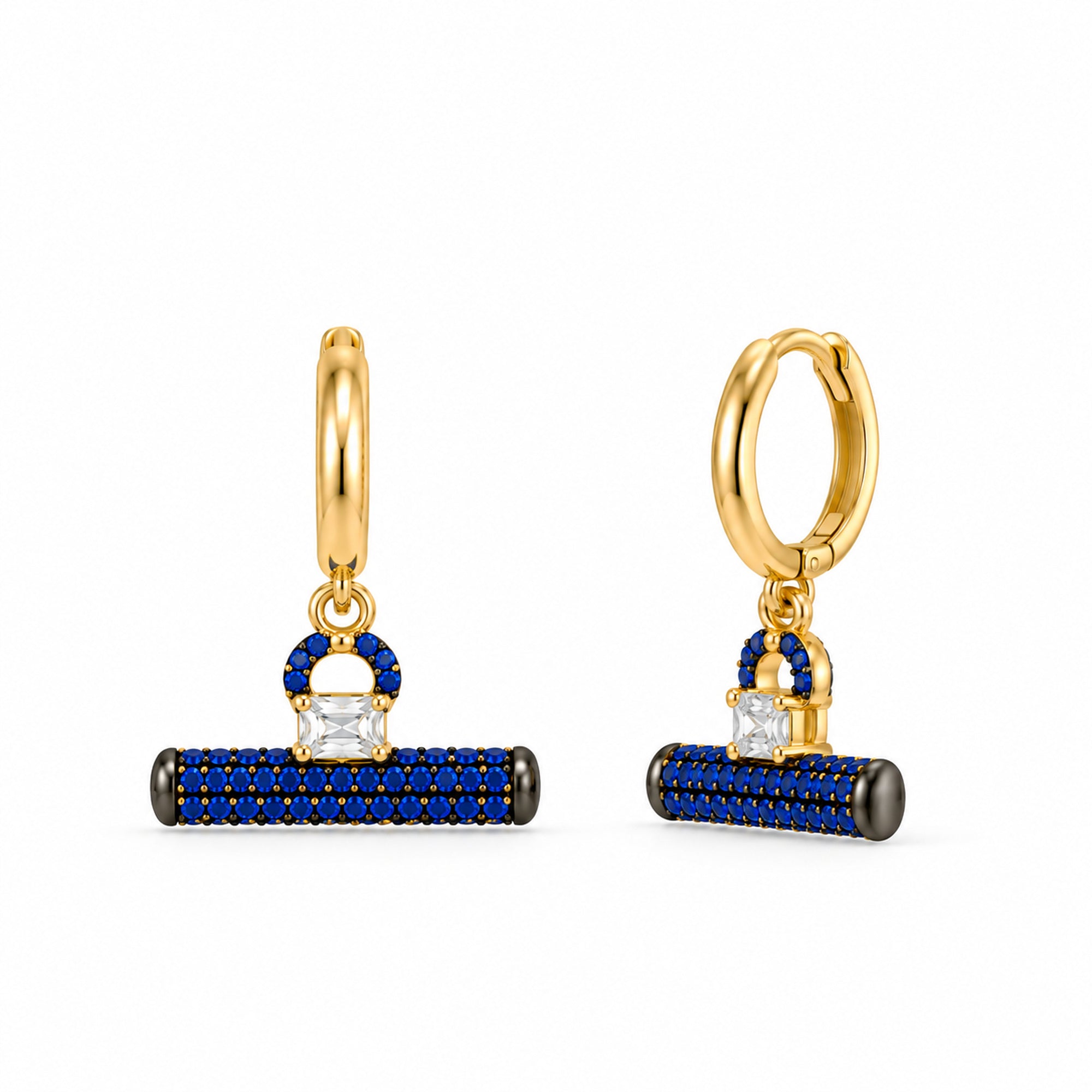 Pave T Bar Earrings