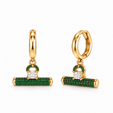Pave T Bar Earrings