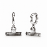 Pave T Bar Earrings