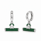 Pave T Bar Earrings