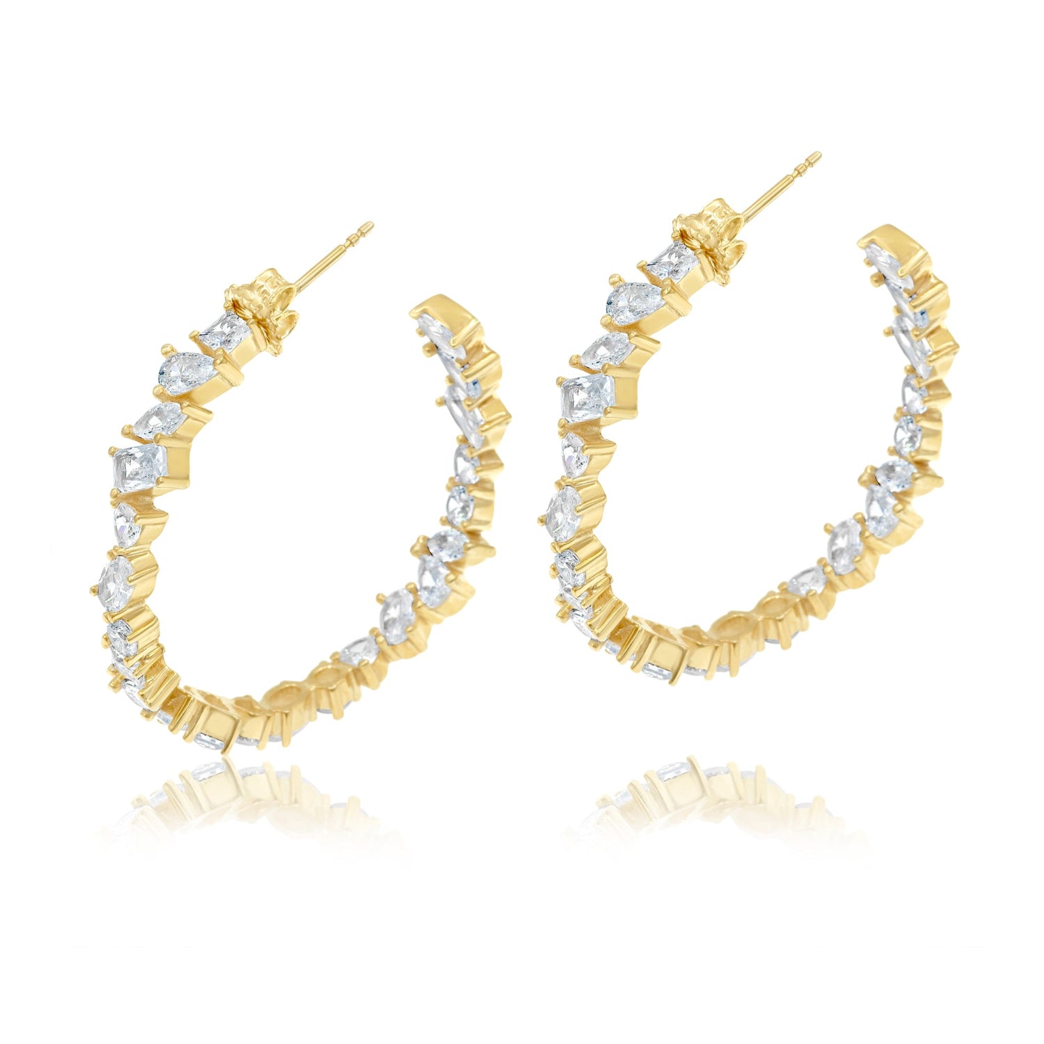 Multi Shape Hoop Earrings