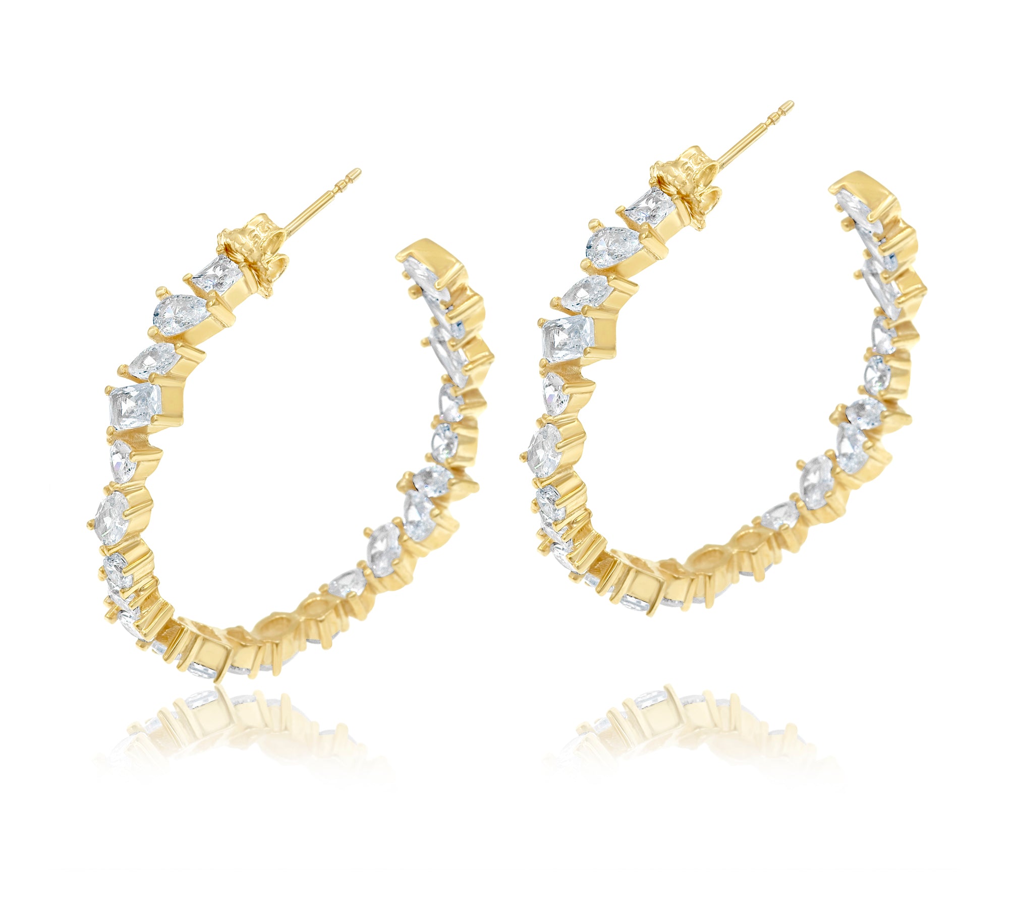 Multi Shape Hoop Earrings