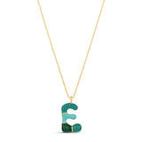 Enamel Initial Retro Necklace