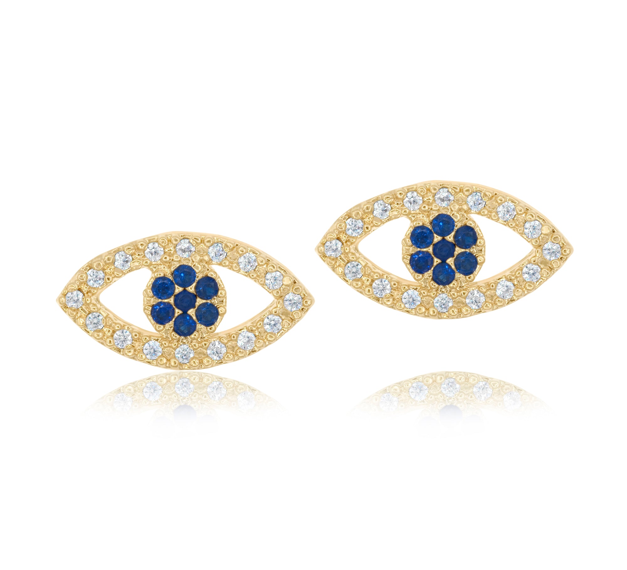 Pave Evil Eye Studs