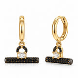 Pave T Bar Earrings