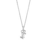 Personalized Pave Cursive Name Charm Necklace