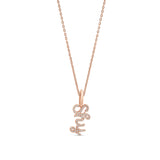 Personalized Pave Cursive Name Charm Necklace