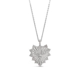 Personalized Fluted Multi Initial Heart Charm Necklace