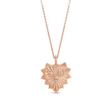 Personalized Fluted Multi Initial Heart Charm Necklace