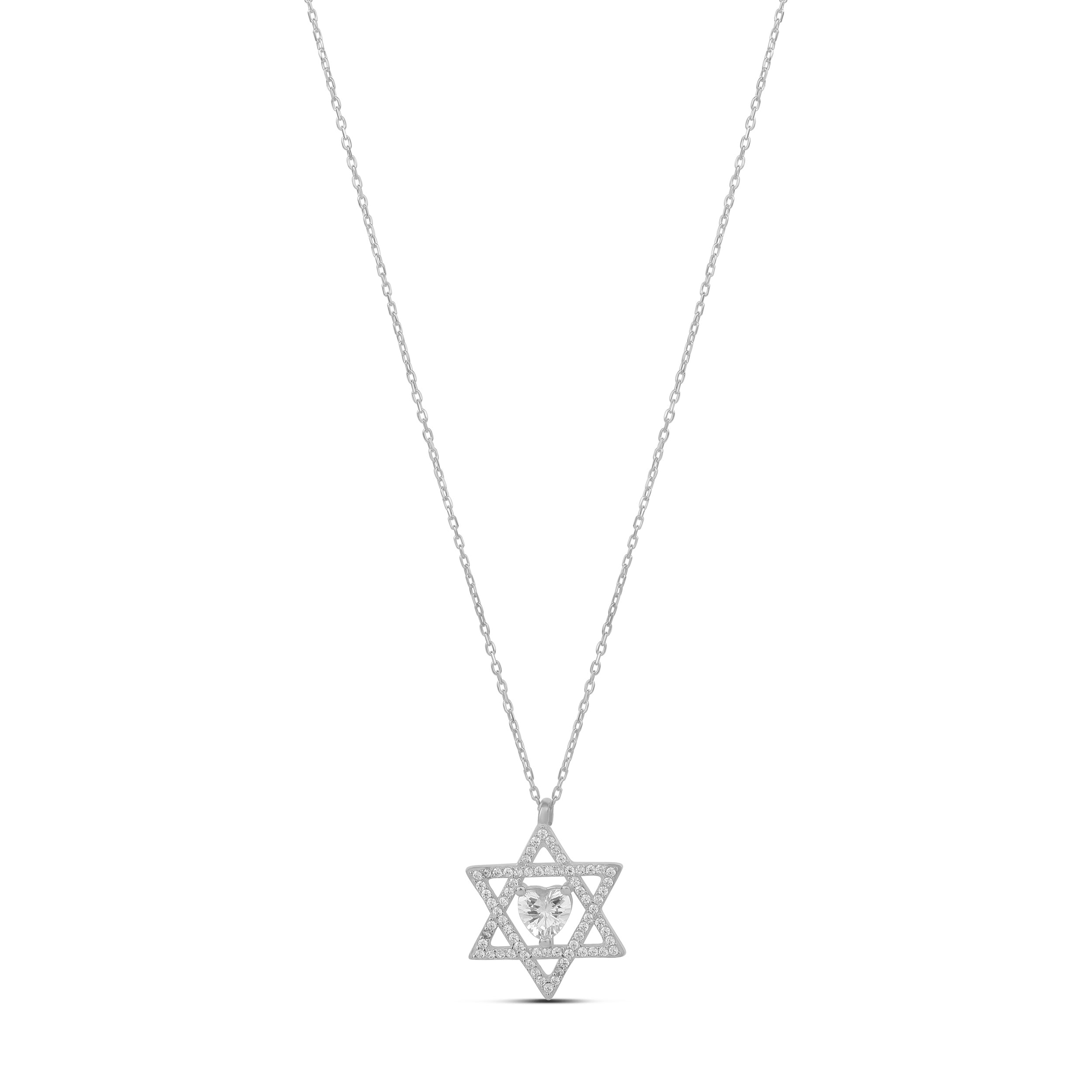 Star of David with Center Heart