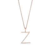 Personalized Jumbo Pave Block Initial Charm Necklace