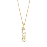 Personalized Pave Date Charm Necklace