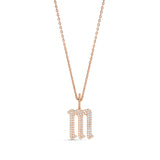 Personalized Gothic Initial Charm Necklace