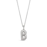 Personalized Bubble Letter Initial Charm Necklace