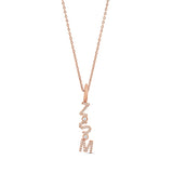 Personalized Pave Stacked Initials Charm Necklace