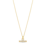 Pave T Bar Necklace