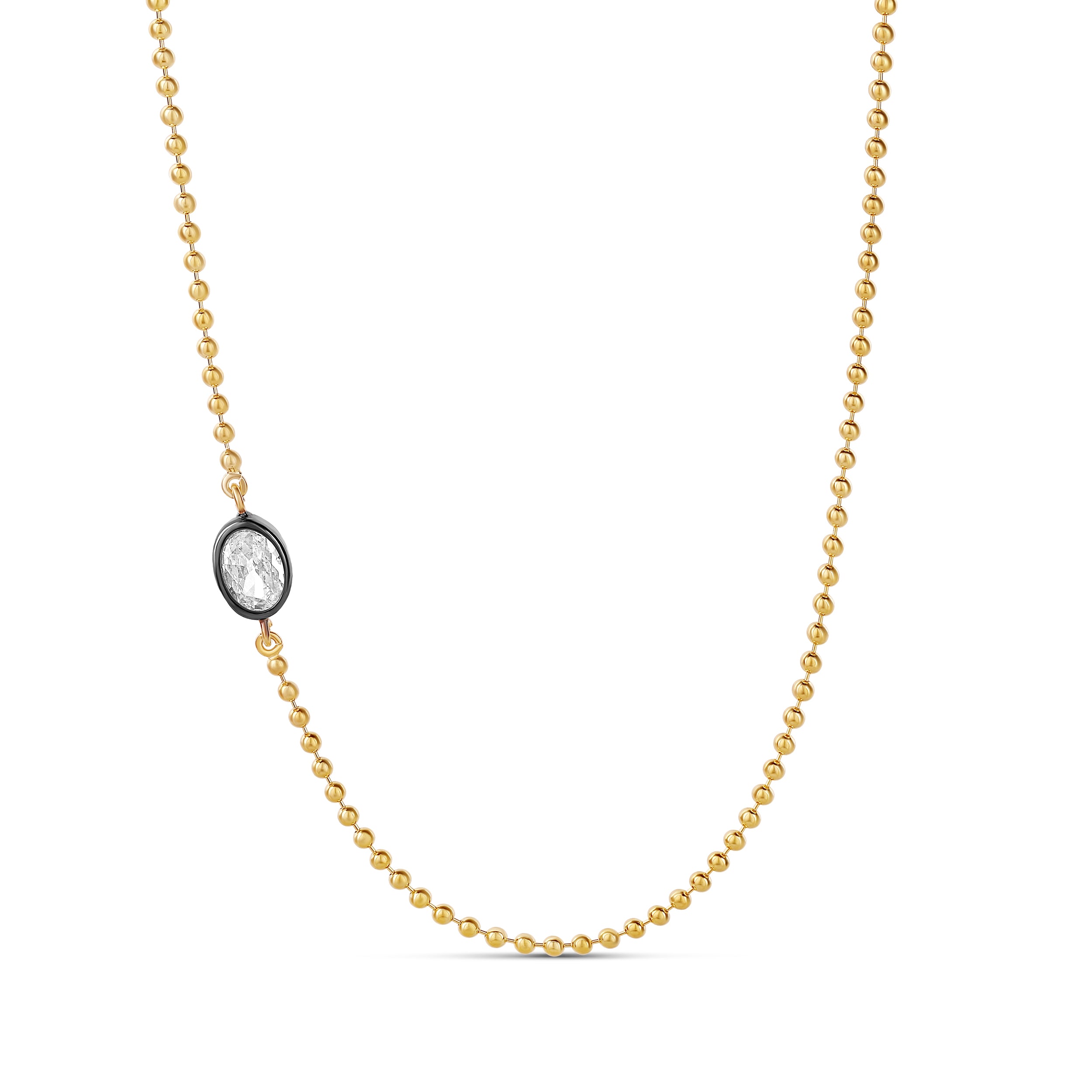 Side Shape on Beaded Ball Chain