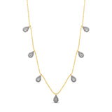 Multi Pear Shape Drop Necklace