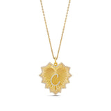 Personalized Starburst Pave Initial Charm Necklace